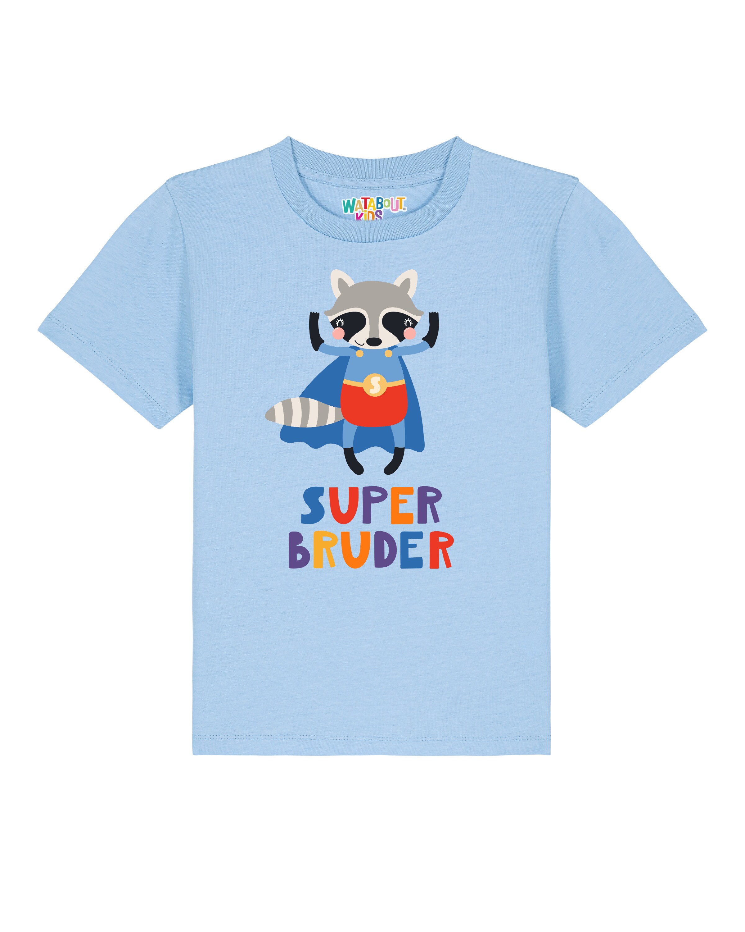 Maglietta 'Superbruder' di watabout.kids in blu: frontale