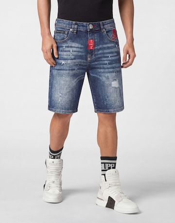 Philipp Plein - Regular Calças de ganga 'Formentera' em azul: frente