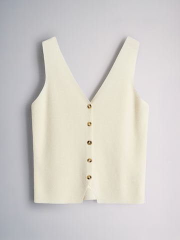 The Set Gebreide bodywarmer in Beige