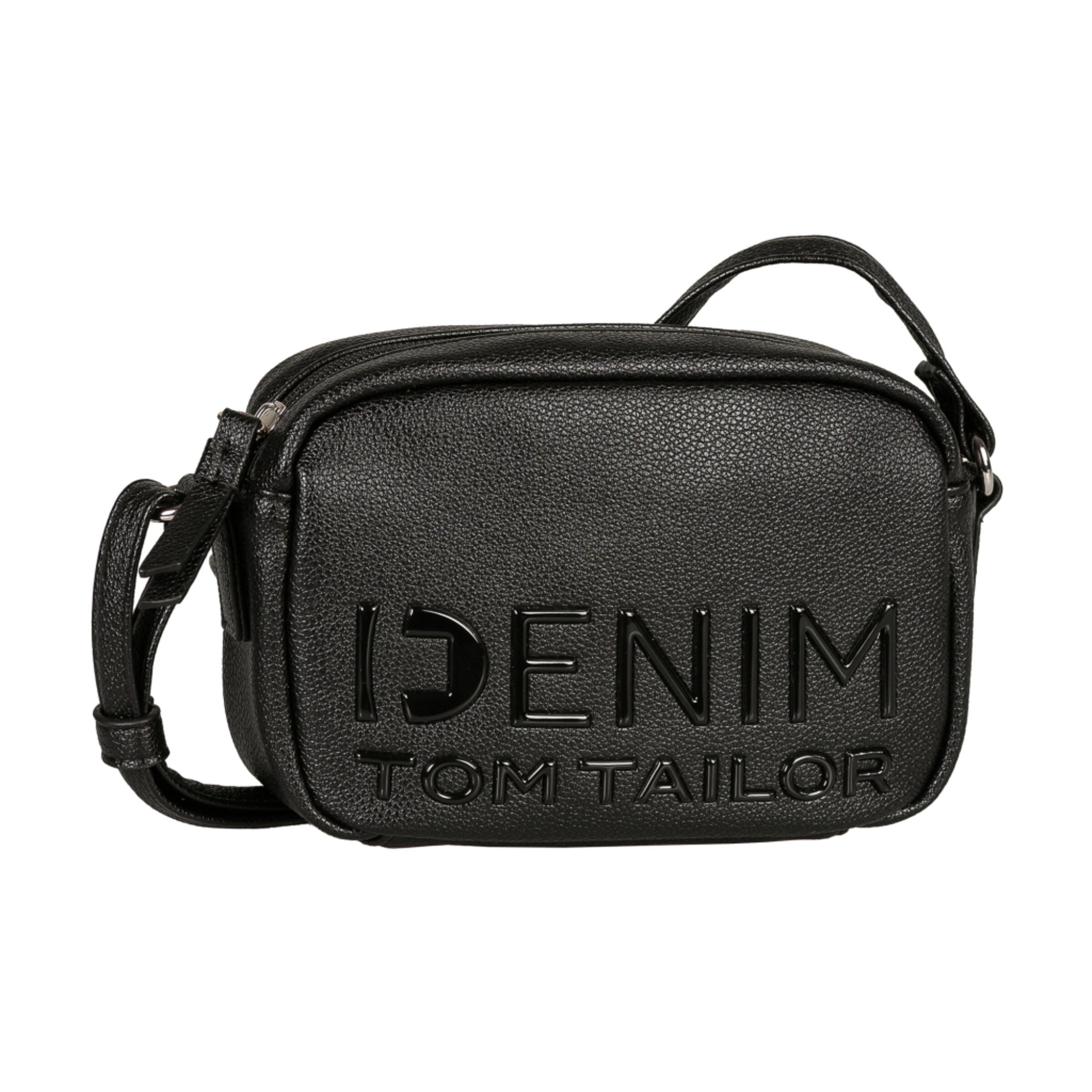 TOM TAILOR DENIM Crossbody Bag in Black: front