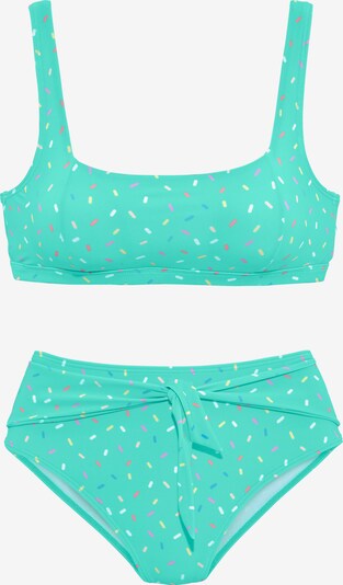 BUFFALO Bikini en bleu / turquoise / jaune / violet clair / blanc, Vue avec produit