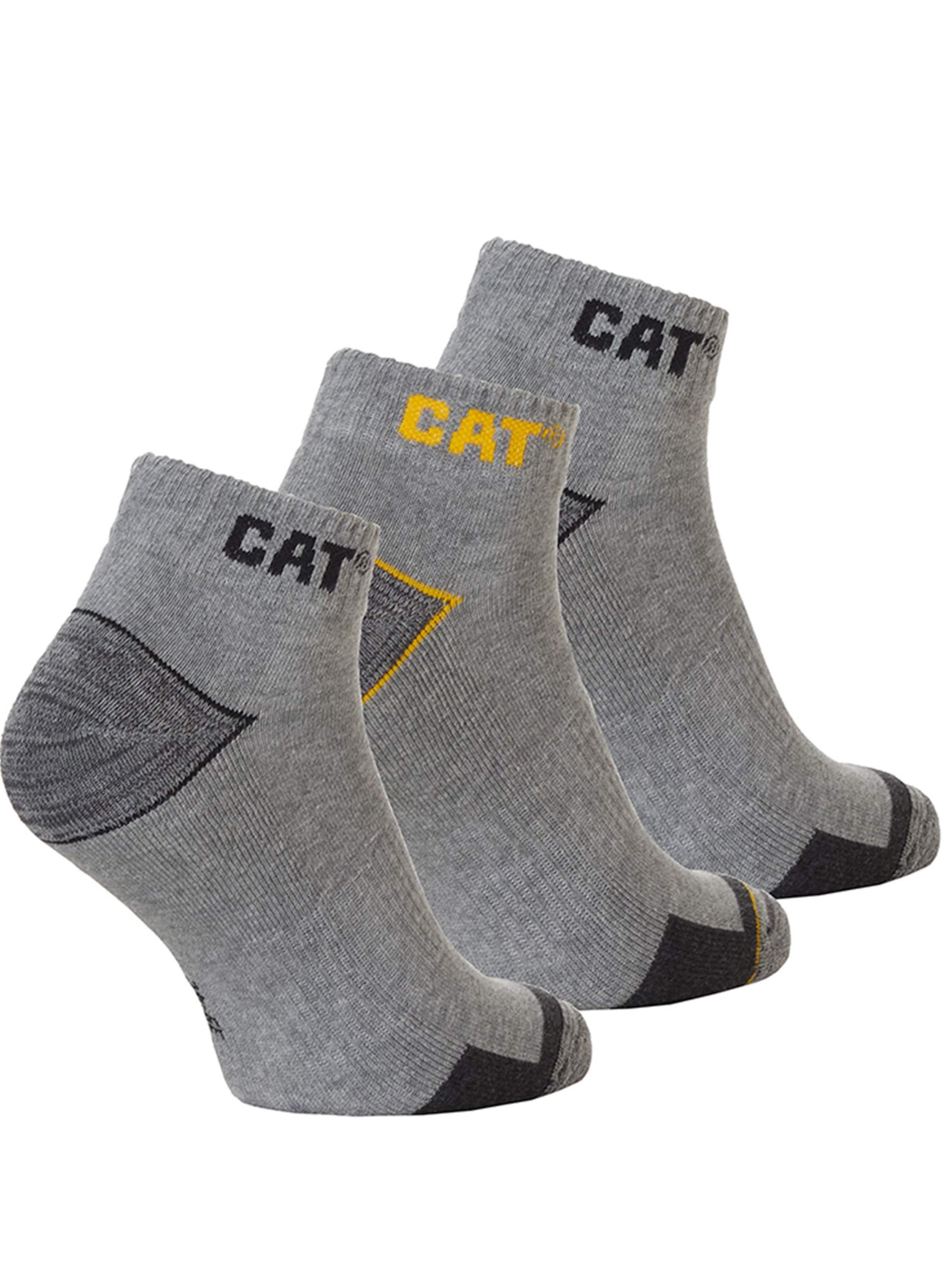 CATERPILLAR Enkelsokken 'CAT Enkelsokken Heren Work Sneakers 9-paar Korte Werksokken' in Grijs