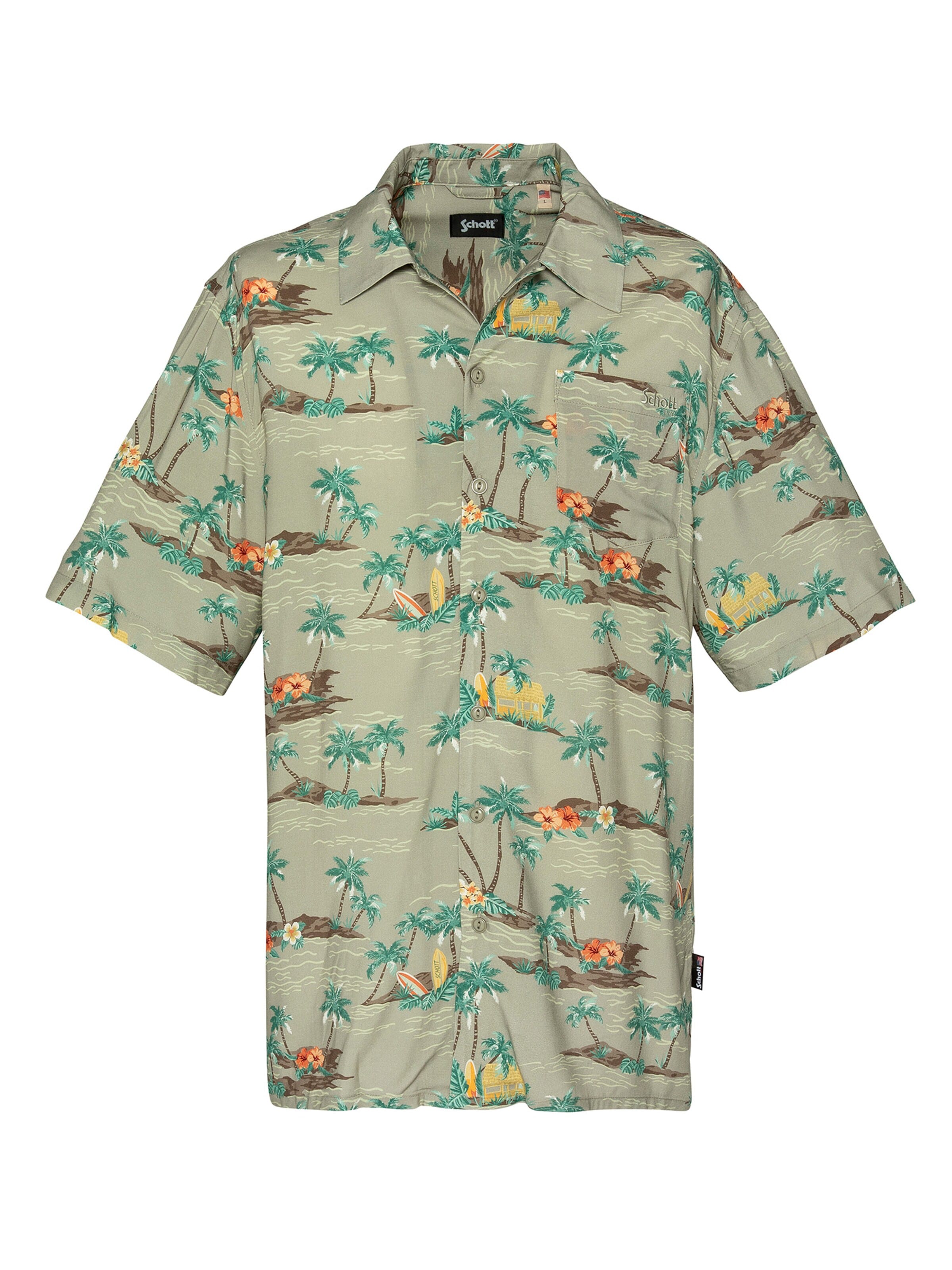 Schott NYC Regular Fit Hemd‌‌‌‌‌‌‌‌‌ in Grün