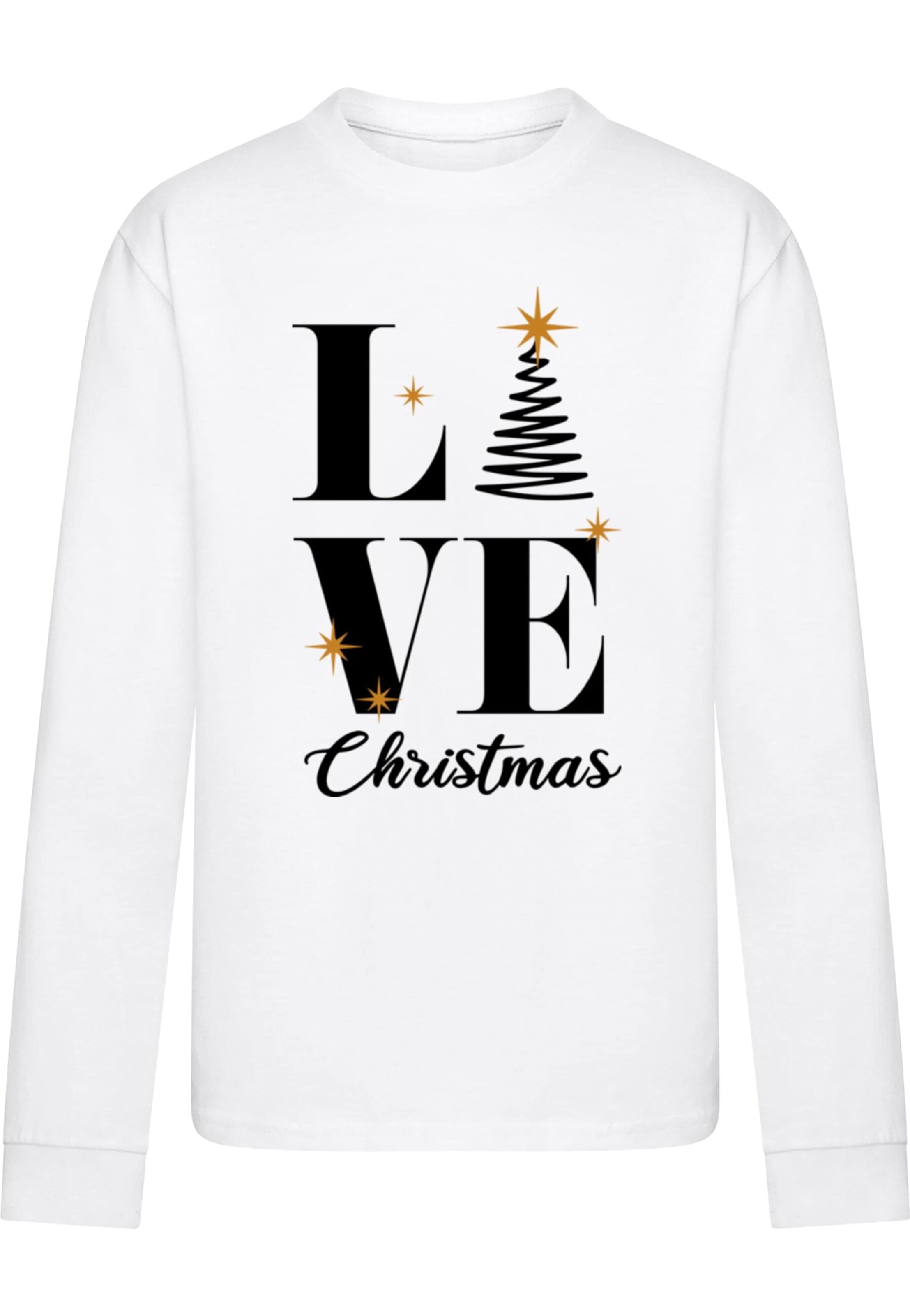 ABSOLUTE CULT Shirt 'Christmas - Love Christmas' in White: front