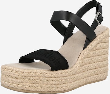 Calvin Klein Remmisandaalit 'Elisabeth' värissä musta: etupuoli