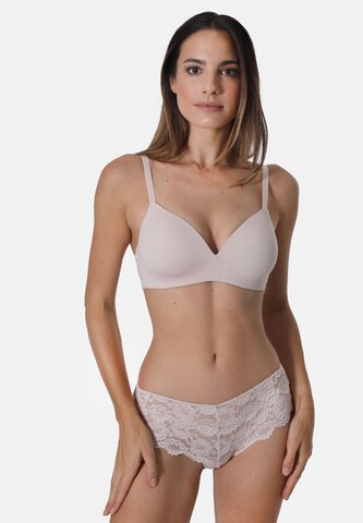 sassa T-shirt Bra 'CLASSIC LACE' in Beige: front