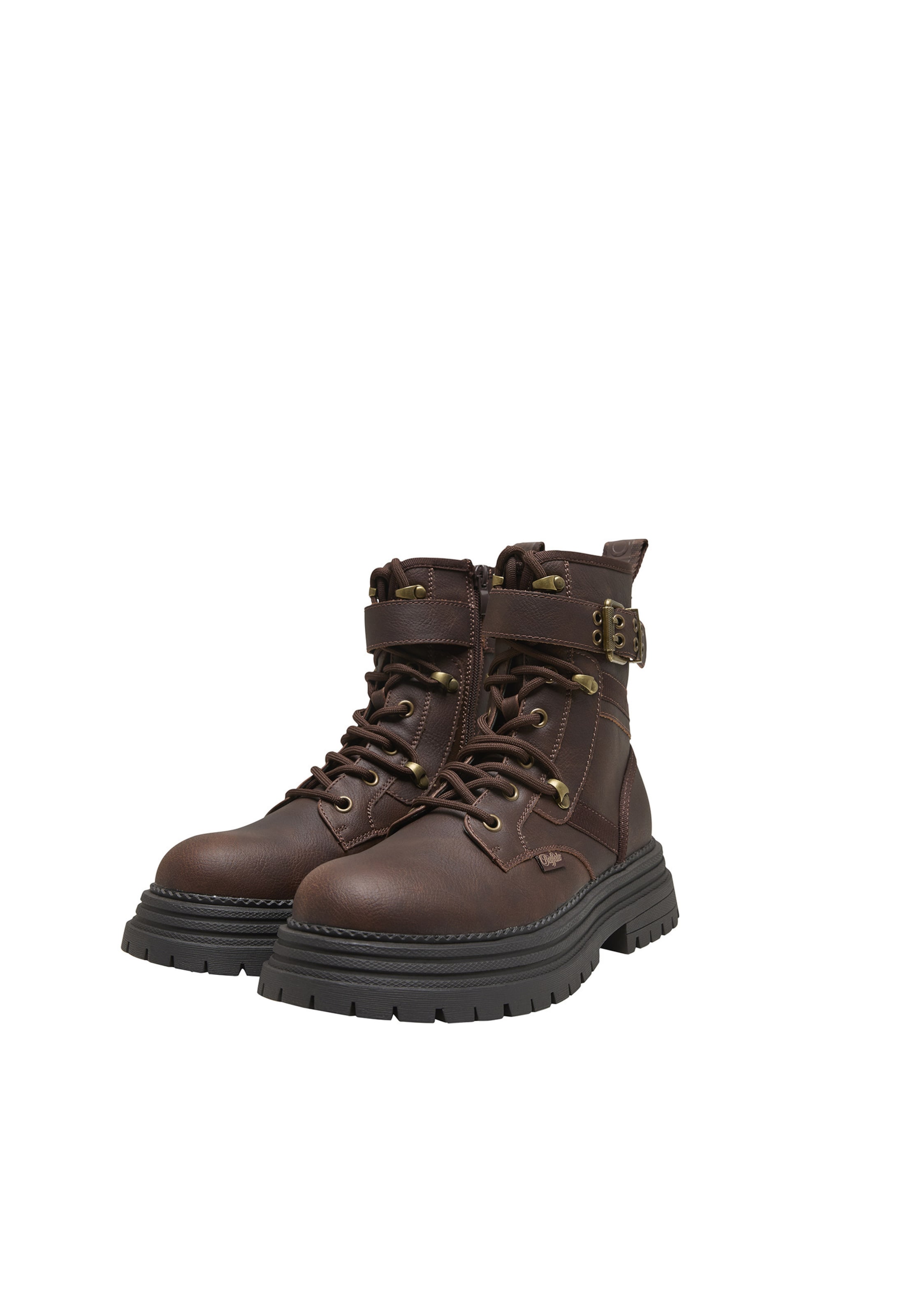 BUFFALO Lace-up bootie 'Lennox' in Brown
