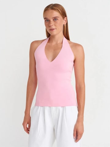 Dilvin Knitted top in Pink: front