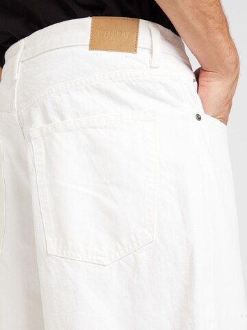 WEEKDAY Wide leg Jeans 'Astro' in White