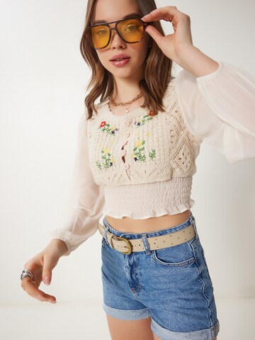 Happiness İstanbul Blus i beige: framsida