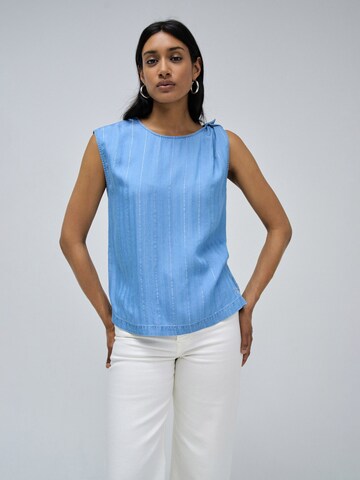 Chemisier Salsa Jeans en bleu : devant
