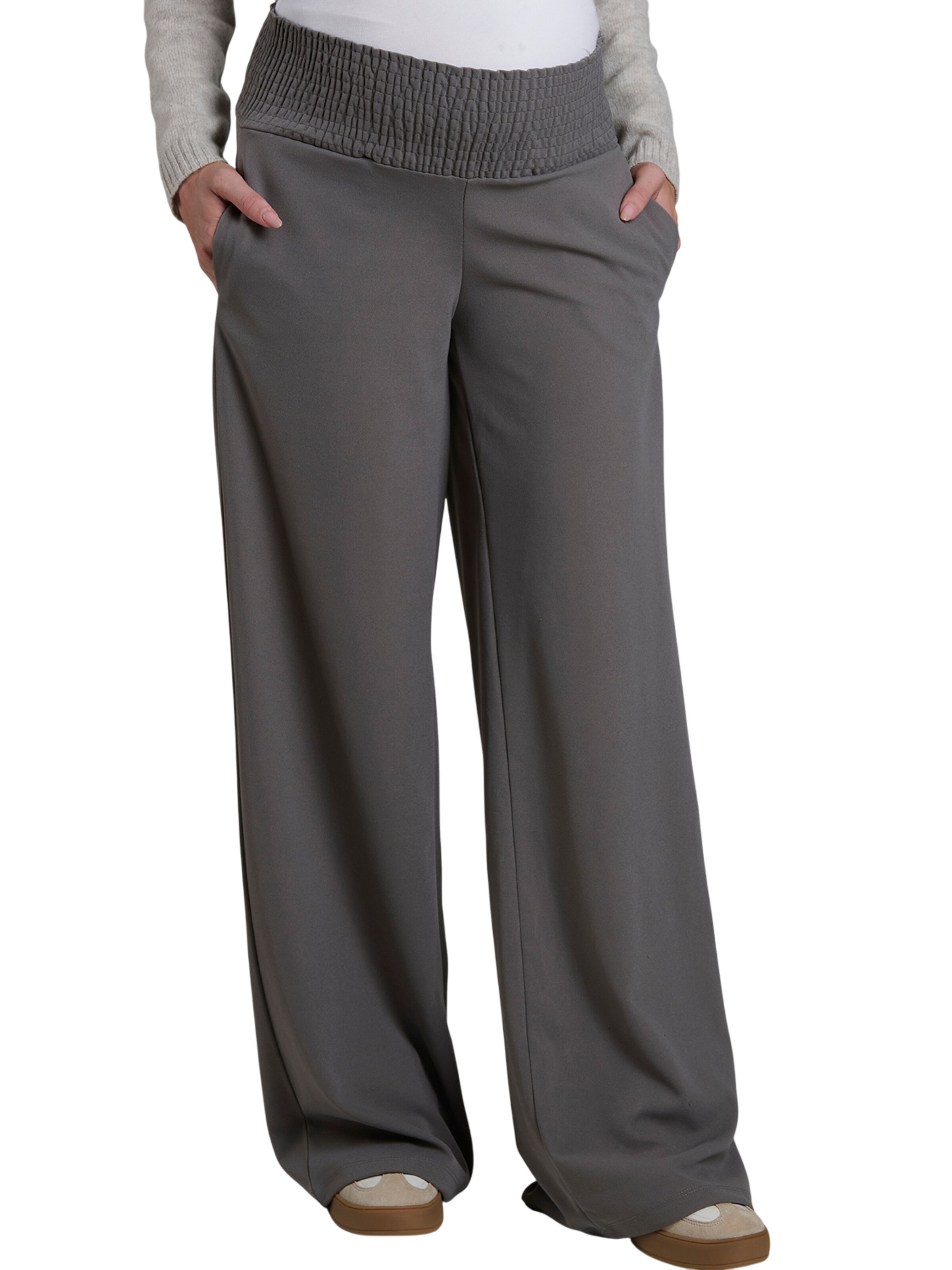 Wide Leg Pantalon LYN MAMA en gris : devant