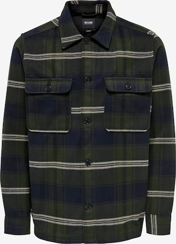 Chemise Only & Sons en vert : devant