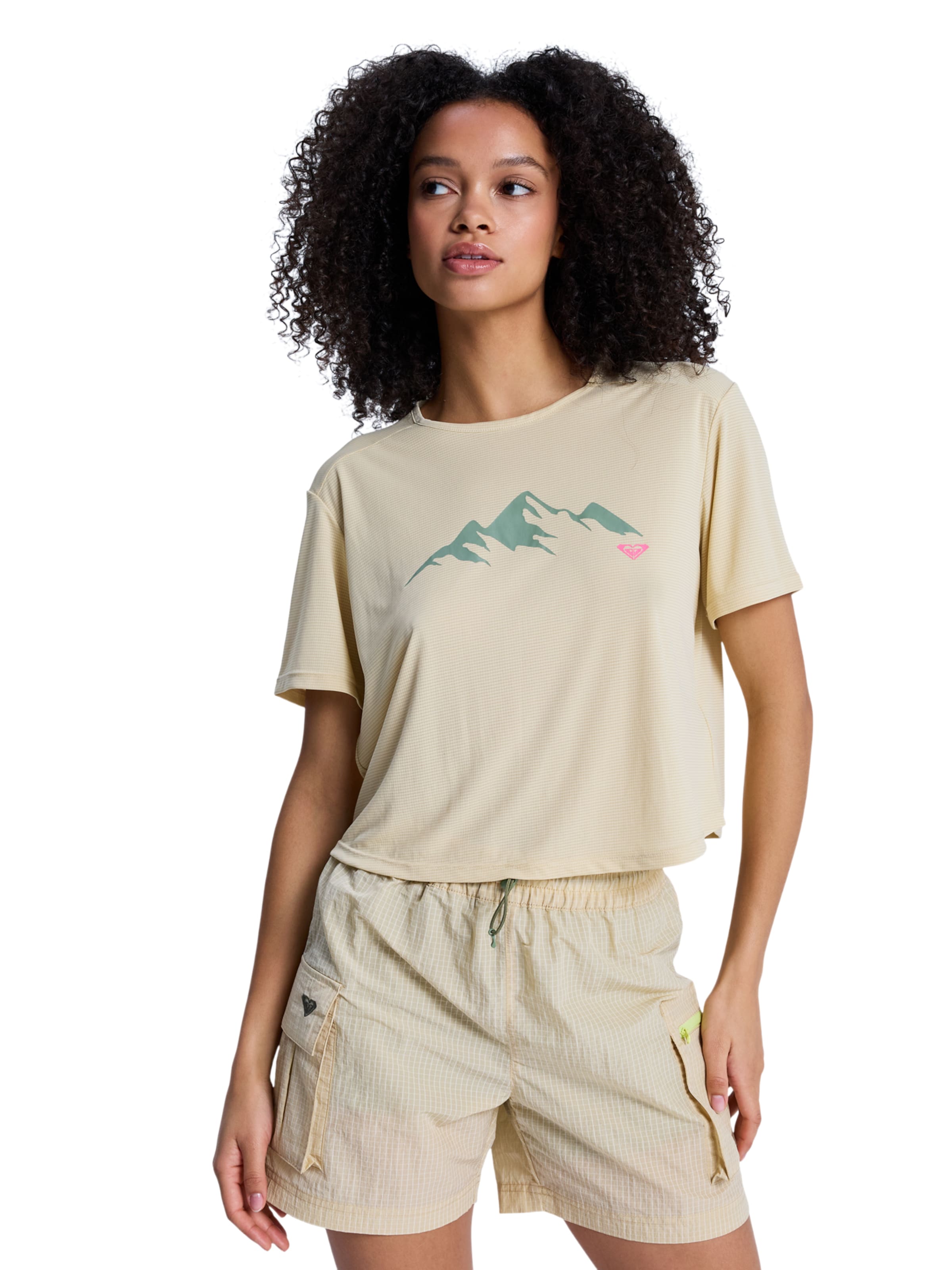 ROXY Performance Shirt 'Boundless Spirit 3' in Yellow: front