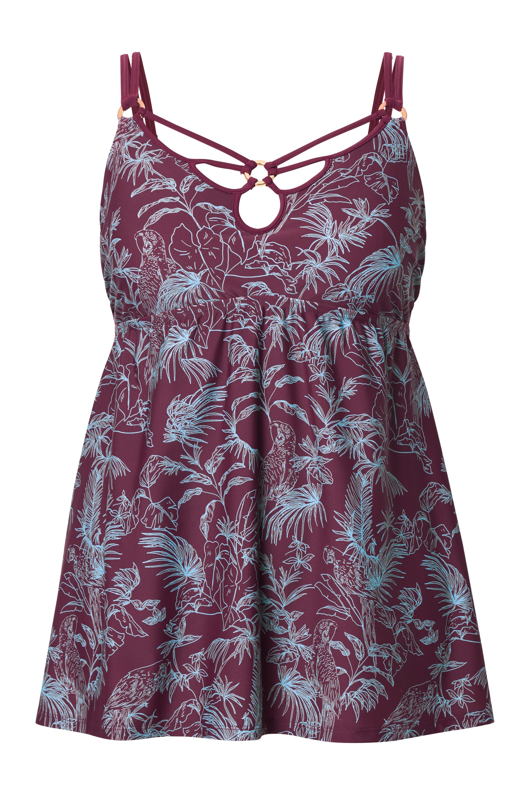 Ulla Popken Badpak in Lila: voorkant