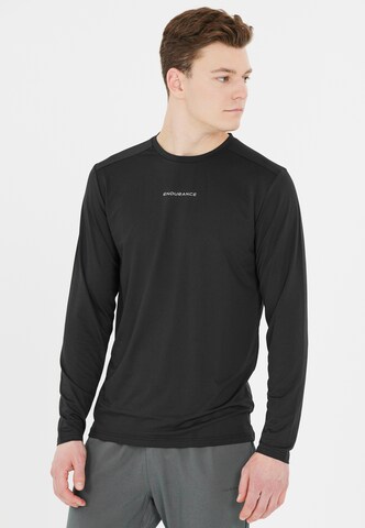 ENDURANCE Functioneel shirt 'Loker' in Zwart: voorkant