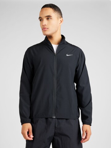 NIKE Sports jacket 'FORM' in Black: front