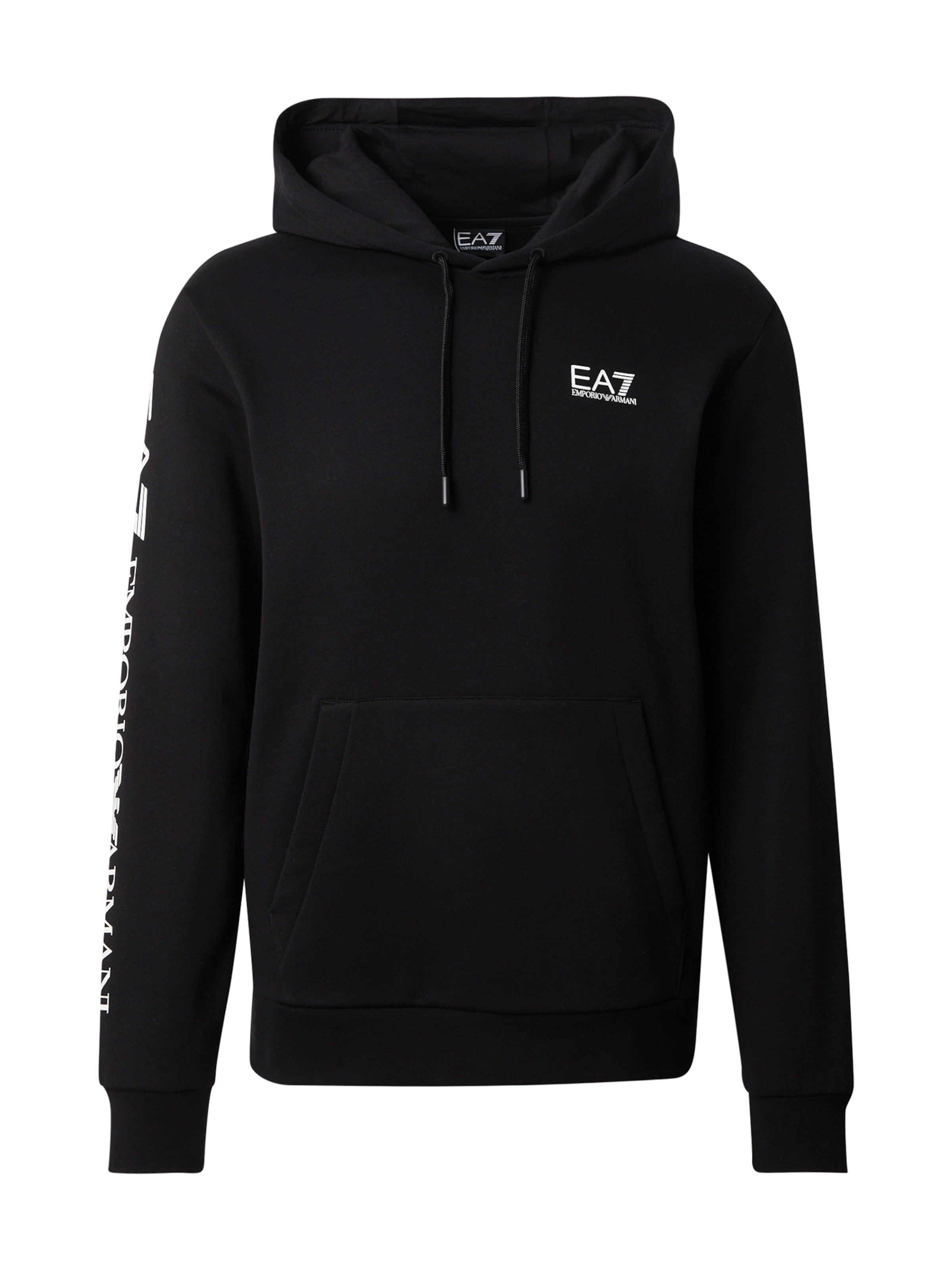 Felpa EA7 Emporio Armani di colore nero / bianco, Visualizzazione prodotti