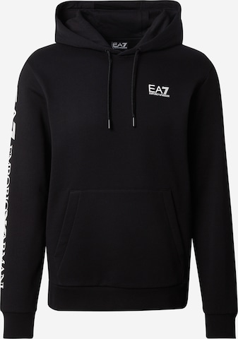 EA7 Emporio ArmaniSweater majica - crna boja: prednji dio