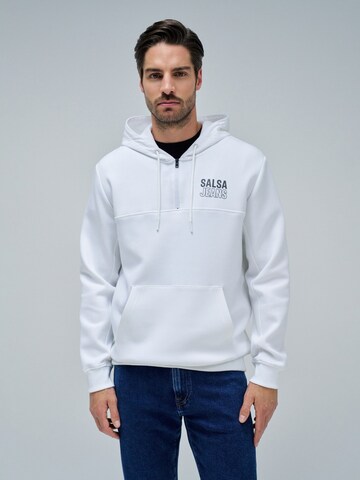 Salsa Jeans Sweatshirt in Wit: voorkant