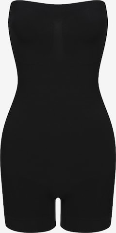 cfab (formerly creamy fabrics) Shapingbody 'Trägerloser Bodysuit Sculpting Shapewear mit Shorts' in Schwarz: Vorderseite