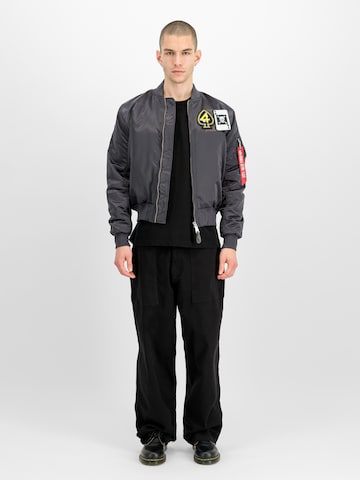 ALPHA INDUSTRIES Between-Season Jacket 'MA-1 Black Devils' in Grey: front