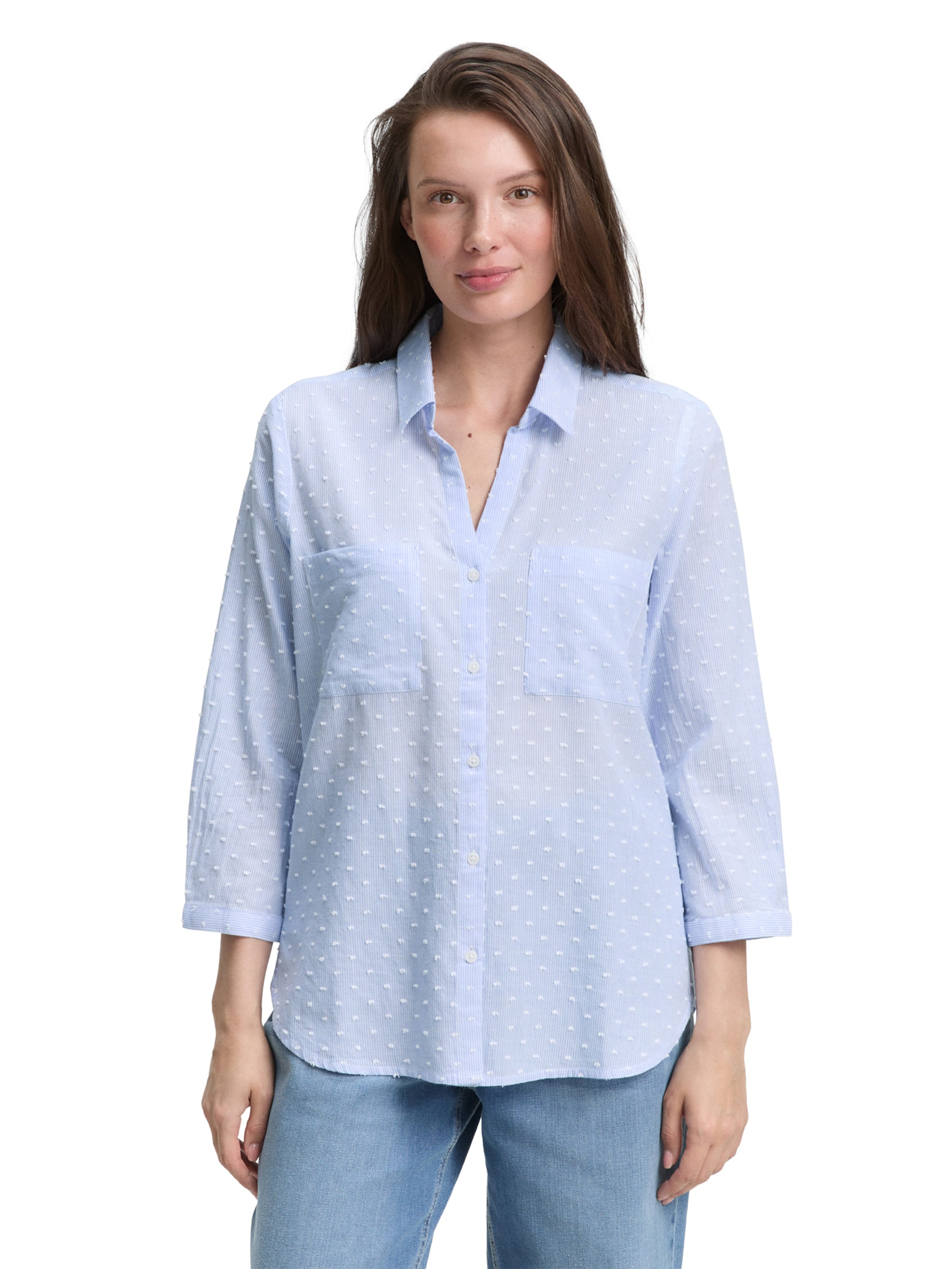 TOM TAILOR Blouse in Blue: front