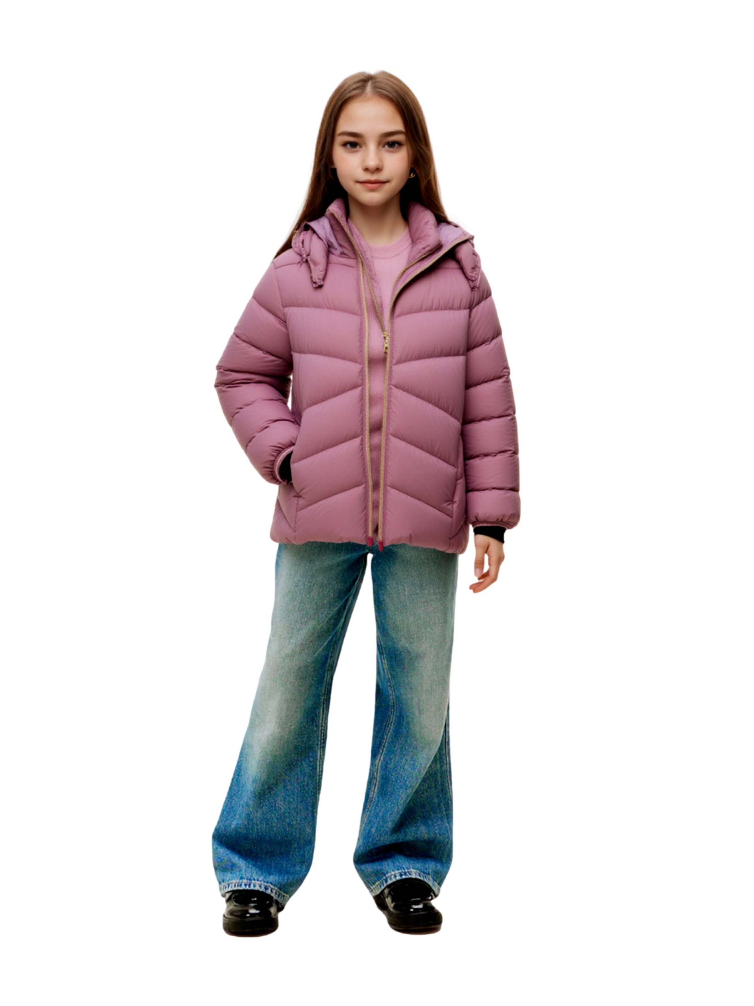 Veste d’hiver 'Marble' NAME IT en rose : devant