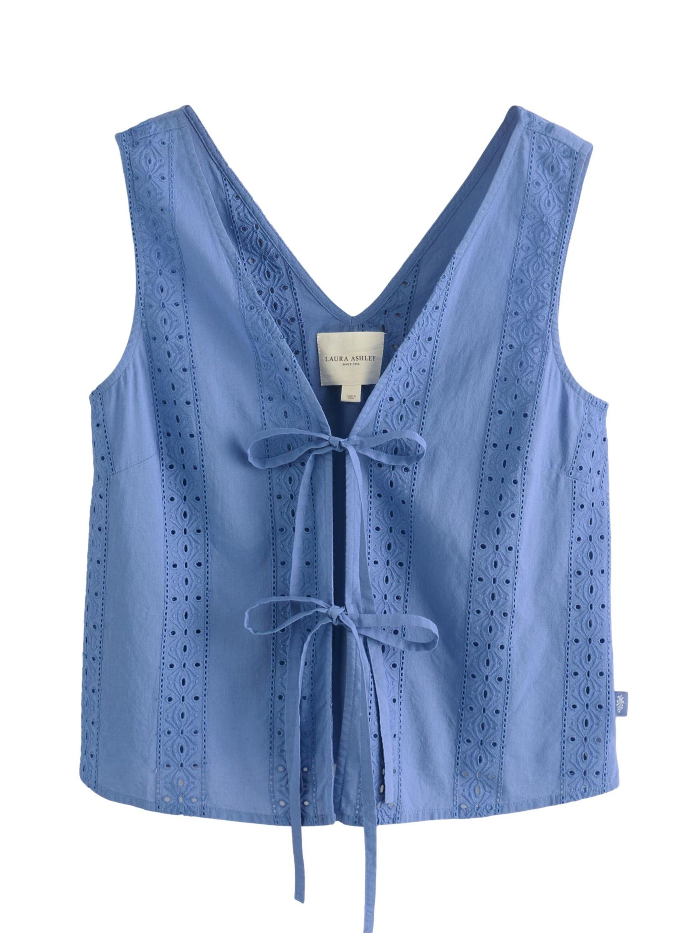 Haut LAURA ASHLEY en bleu : devant