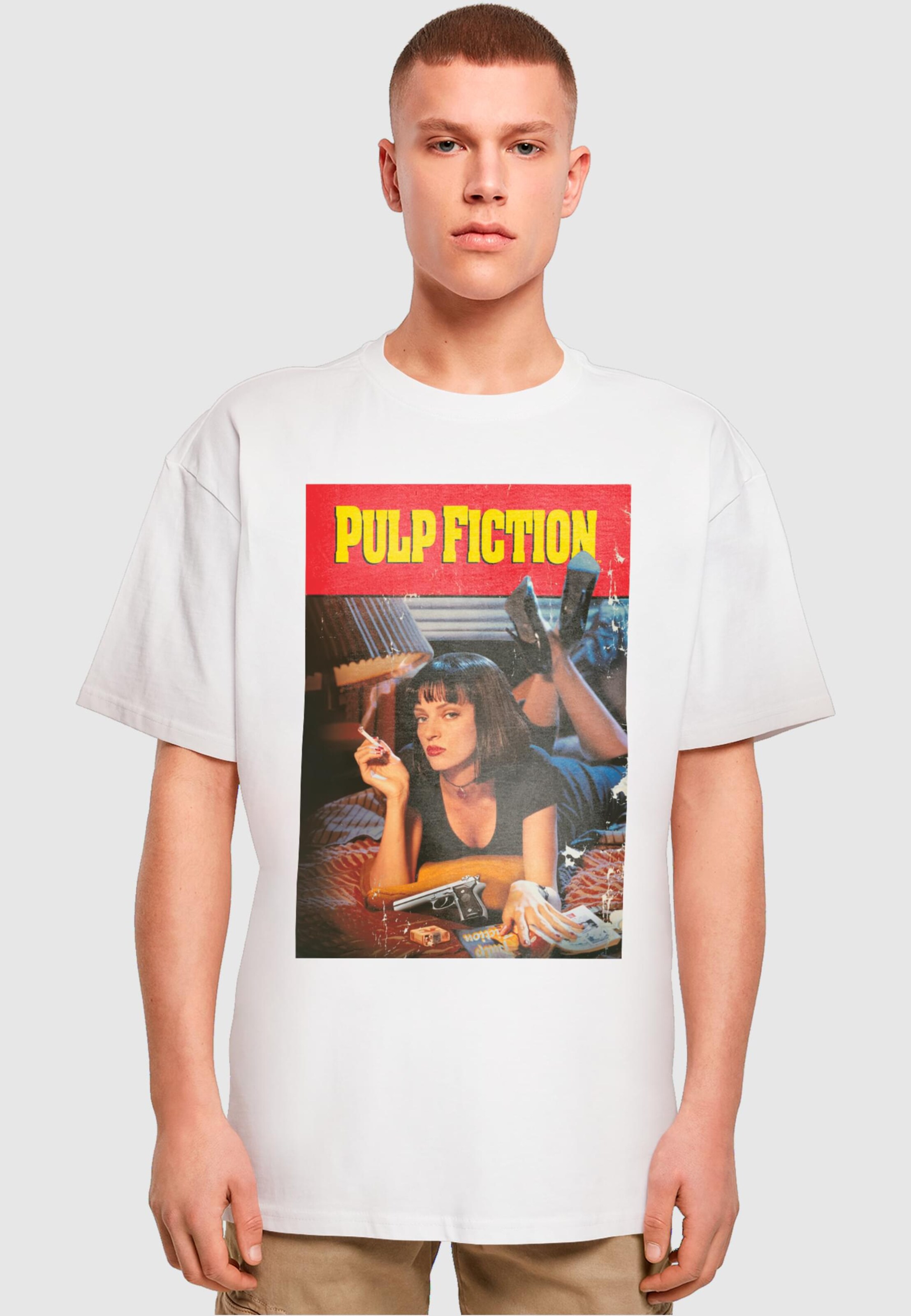 Merchcode Shirt Pulp Fiction Poster in White ABOUT YOU