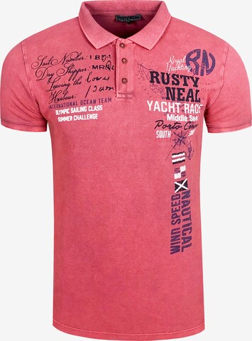 Rusty Neal Shirt in Rood: voorkant