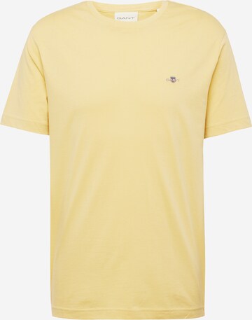 T-Shirt GANT en jaune : devant