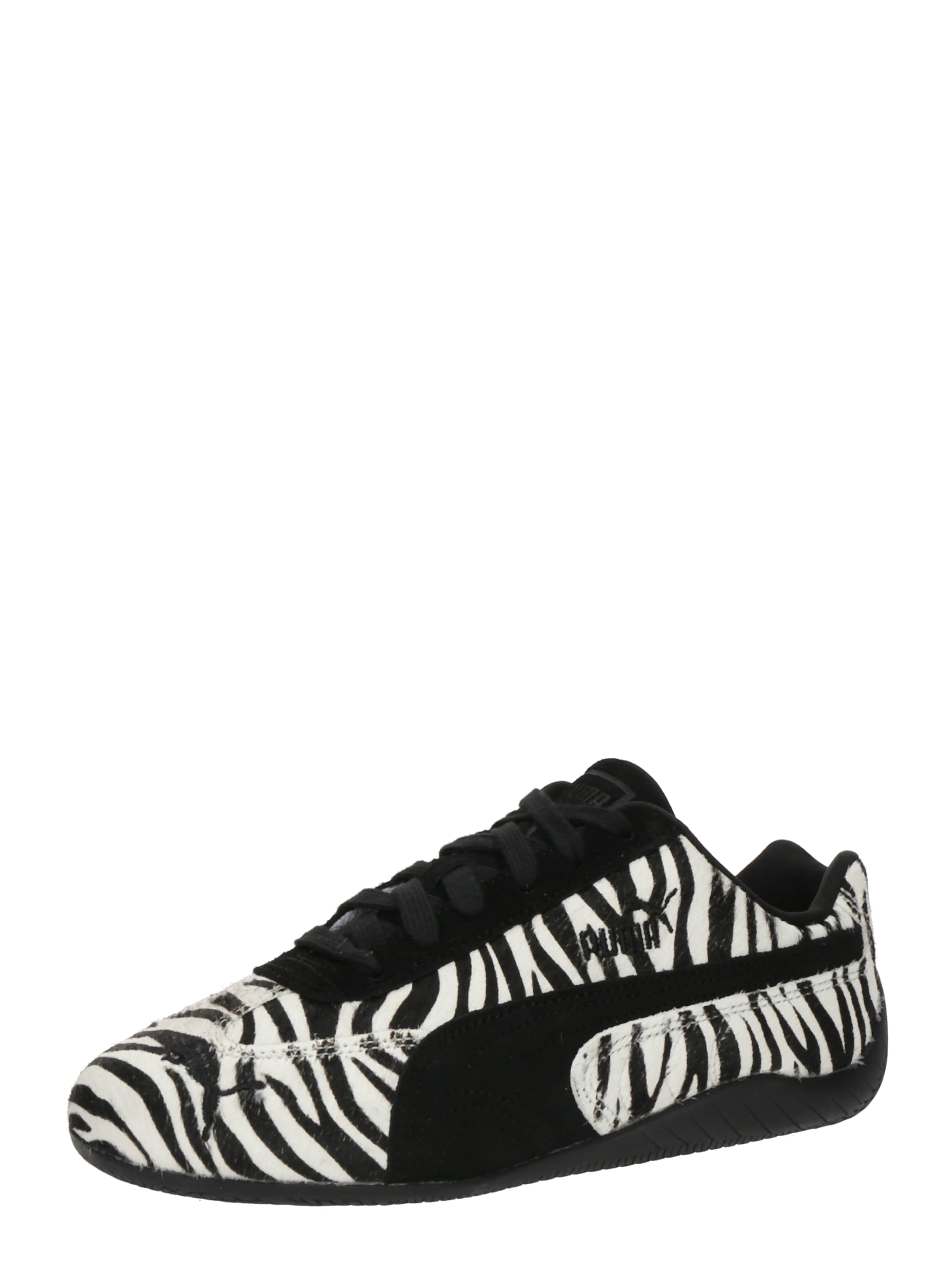 Sneaker low 'Speedcat Zebra' de la PUMA pe alb: față