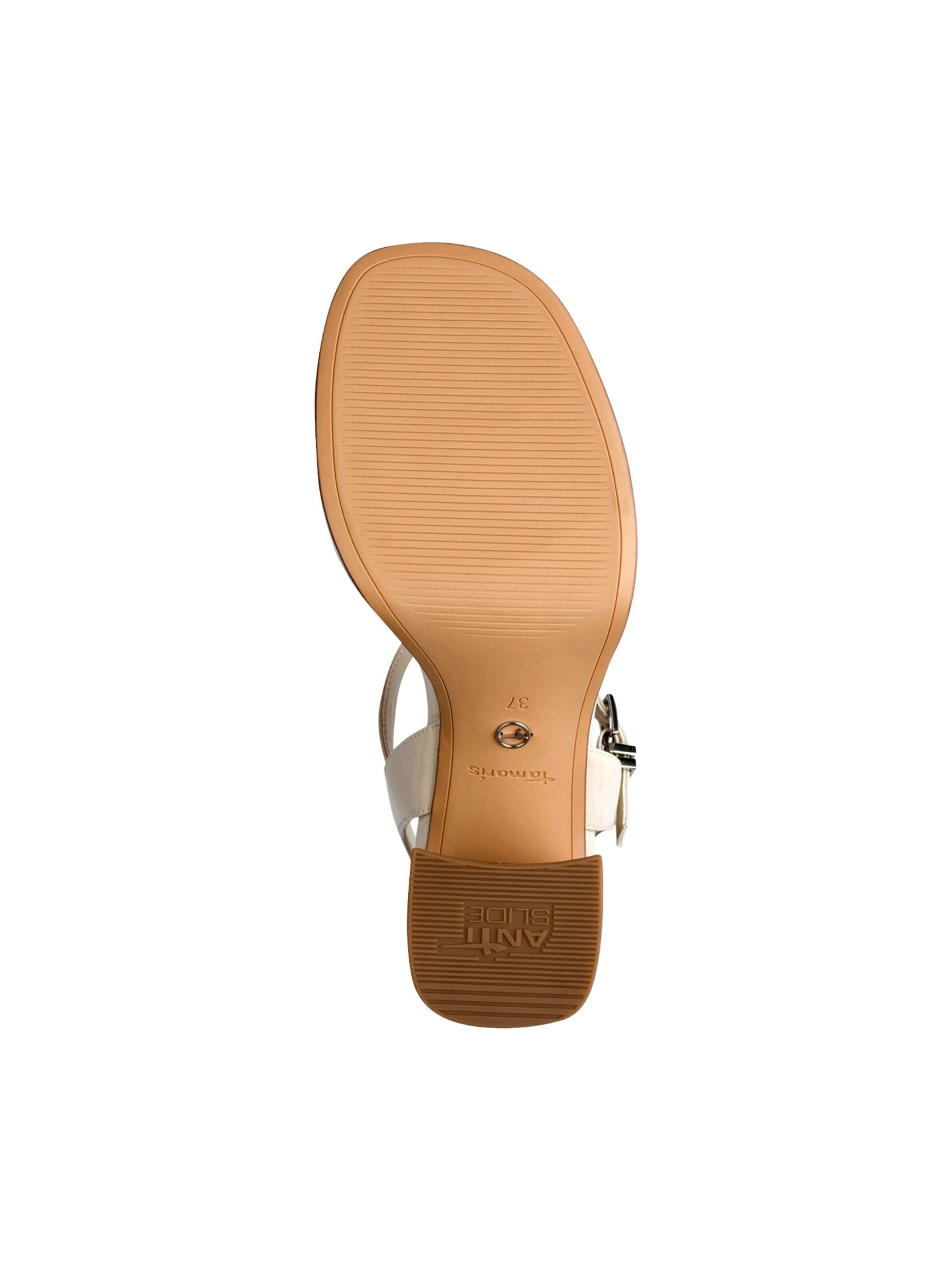 Tamaris Sandaal 'Leder-Sandalen mit Absatz' in Wit