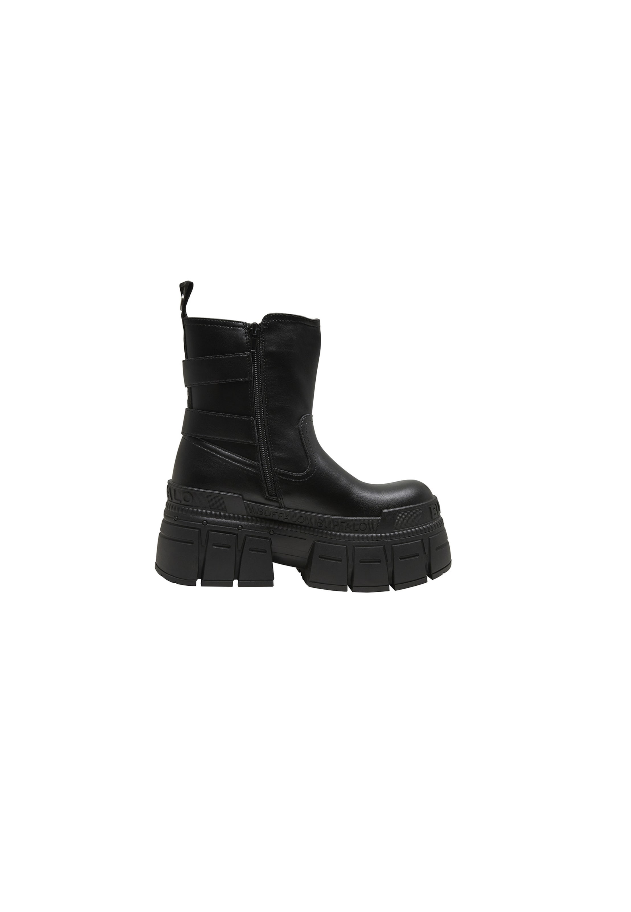 Bottines 'GOSPHER' BUFFALO en noir : devant