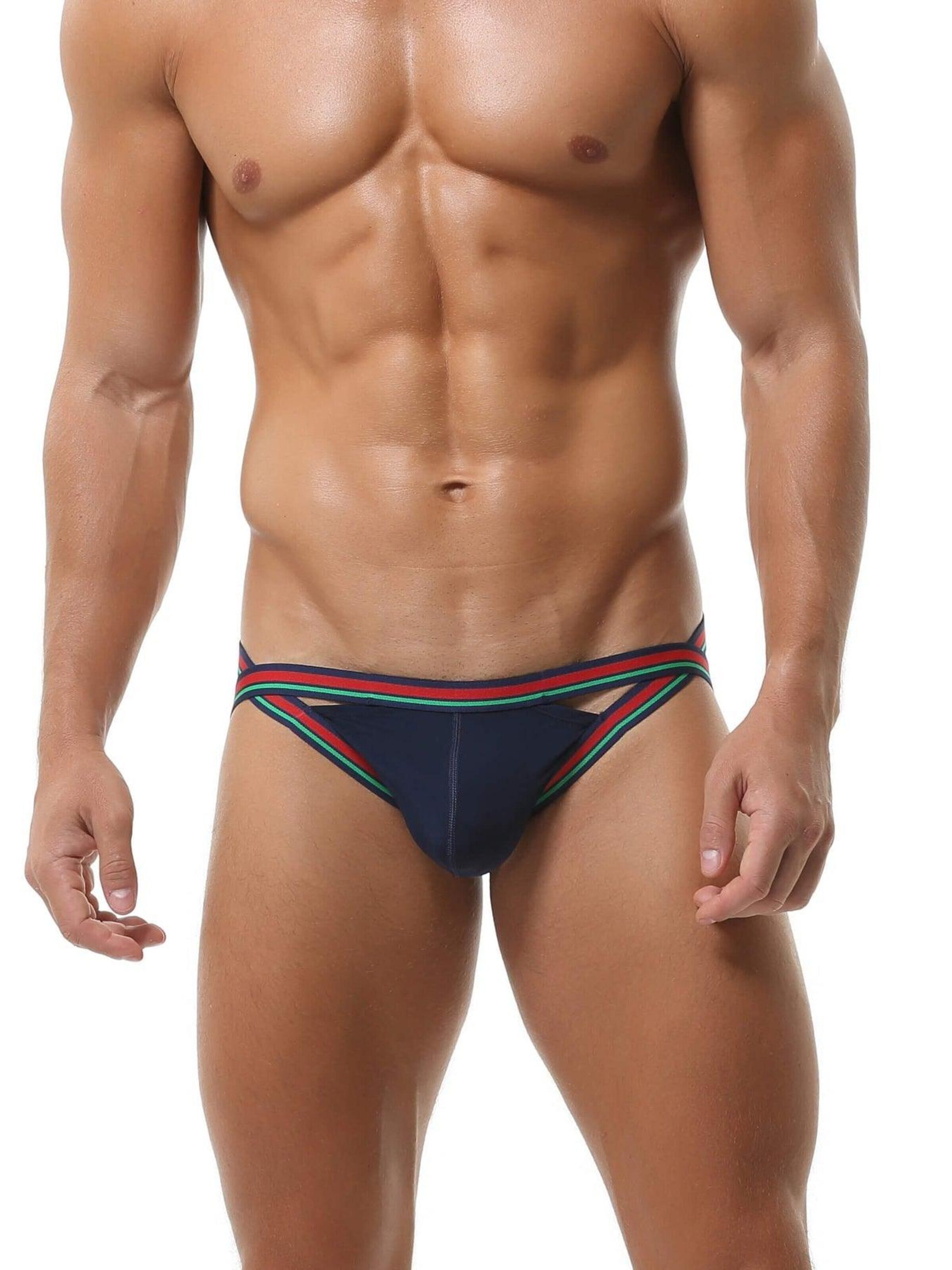 SEOBEAN Panty 'Sexy Cross Band Jock Strapes' in Blue: front