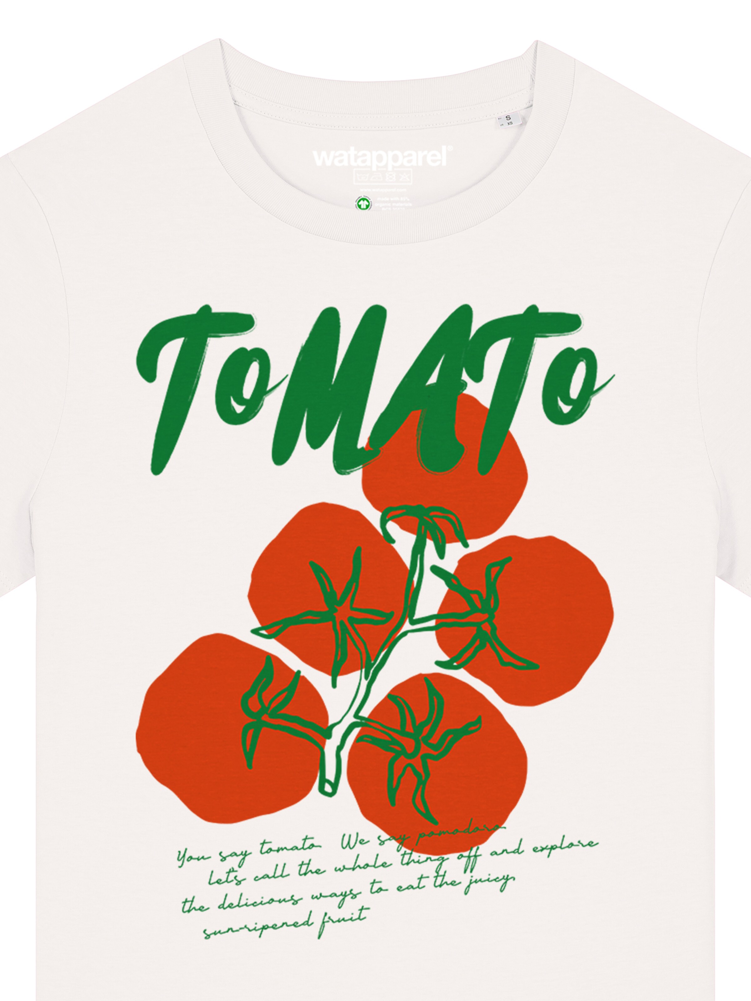 Watapparel Shirt 'Tomato' in White