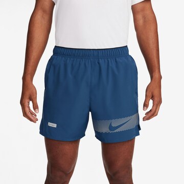 NIKE Regular Workout Pants 'CHALLENGER' in Blue: front