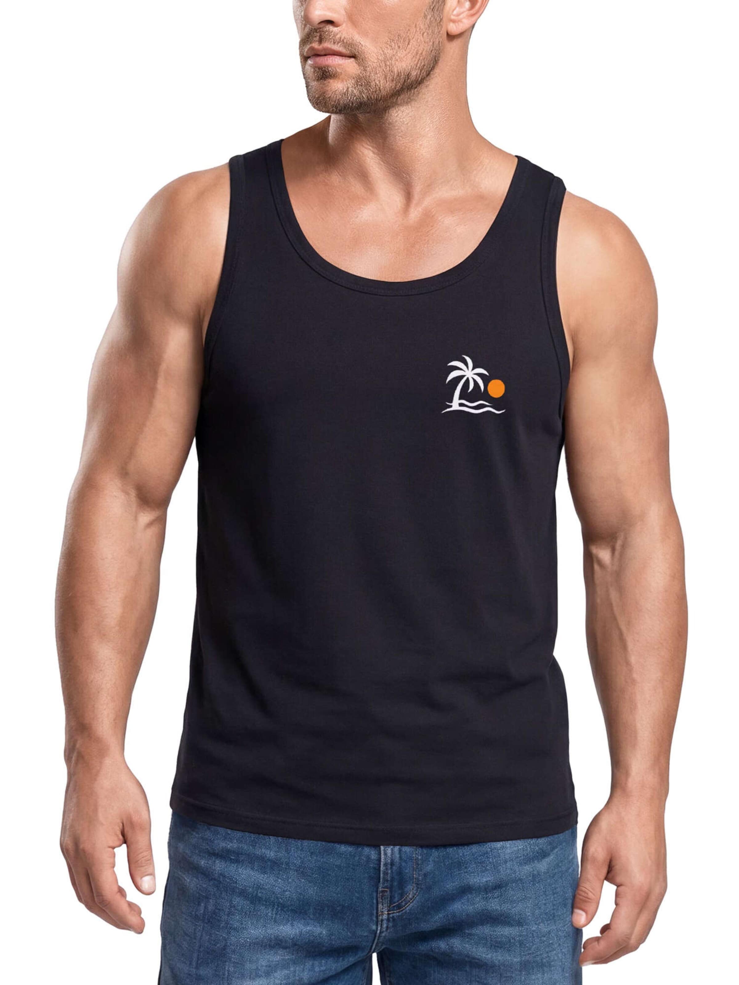 Neverless Shirt 'Palm Logo' in Black: front