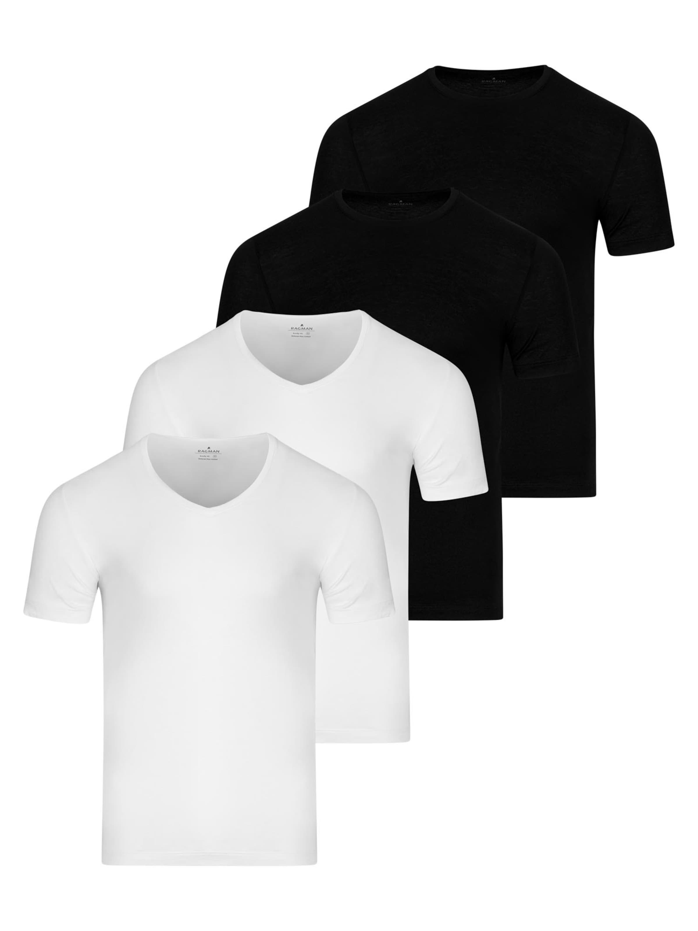 Ragman Unterhemd 'Basic' in Schwarz: Vorderseite