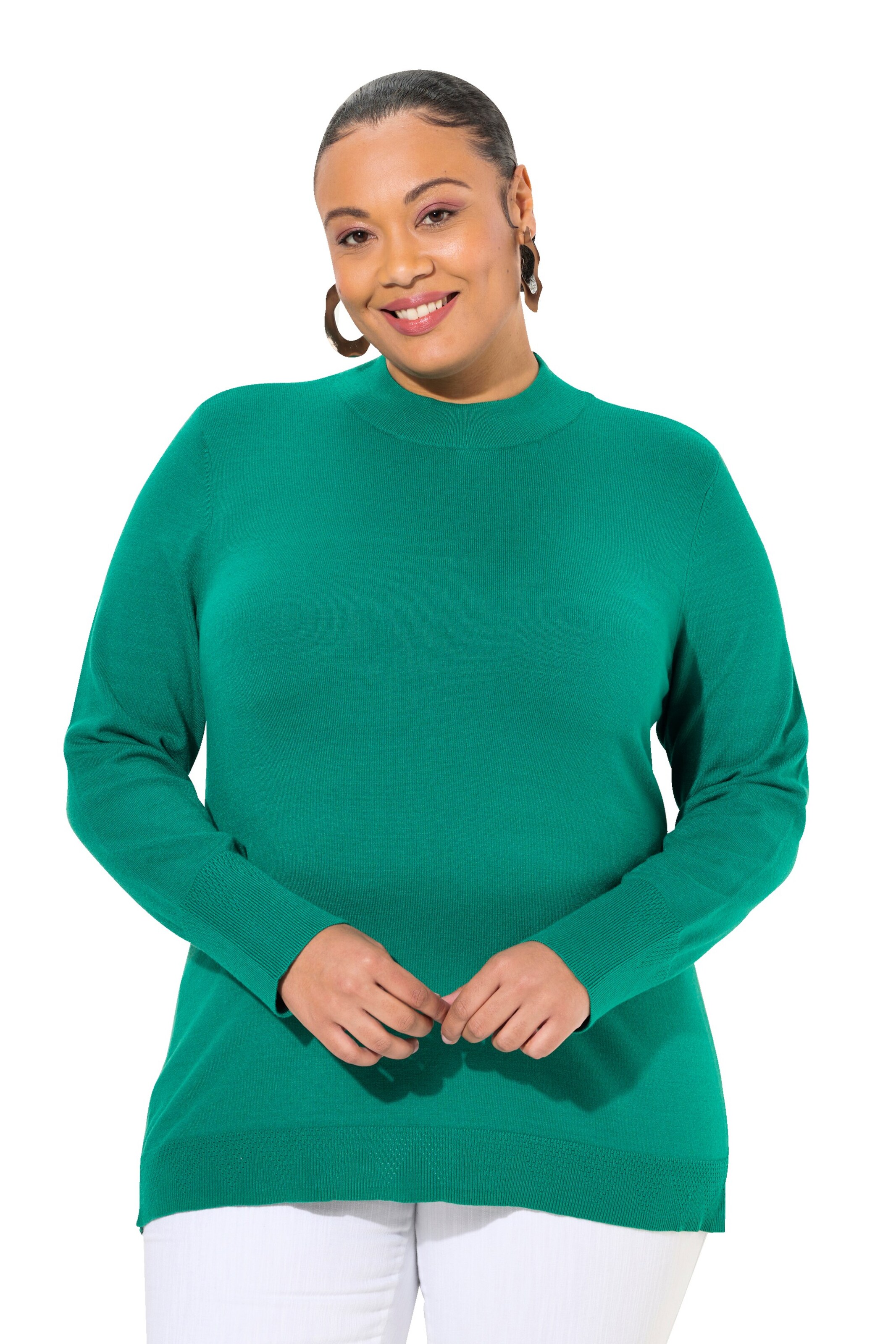 Ulla Popken Sweater in Green: front