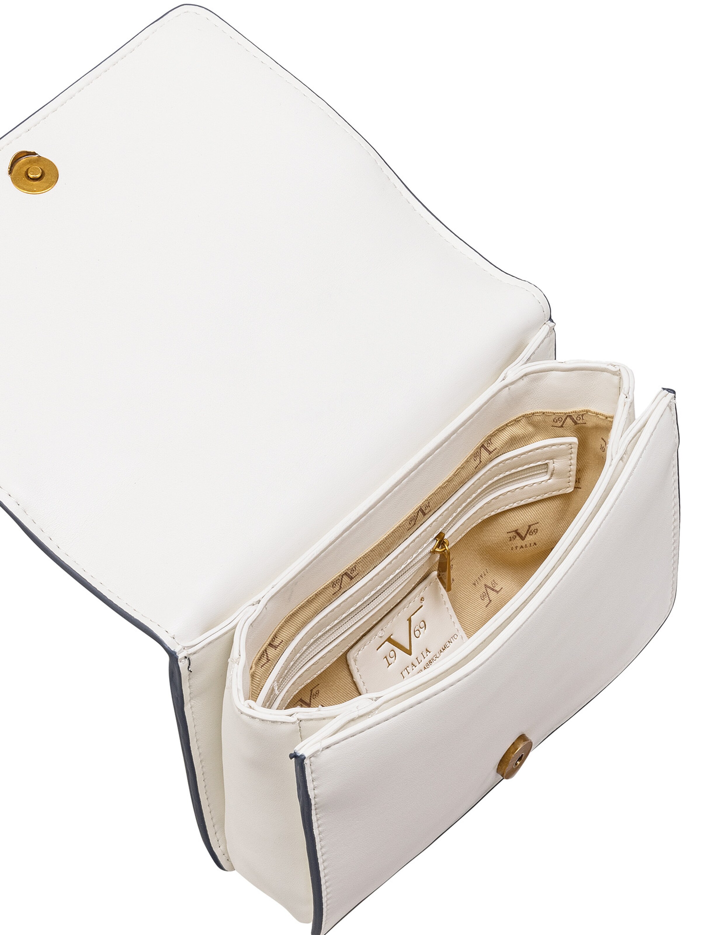 Geantă de umăr 'Gaby' de la 19V69 ITALIA pe alb