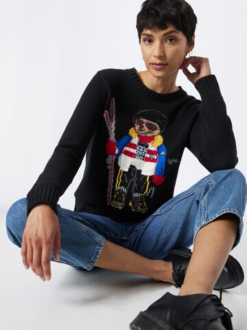 Polo Ralph Lauren Пуловер 'SKI BEAR' в черно: отпред