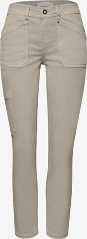 STREET ONE Tapered Farkut 'Charlie' värissä beige: etupuoli