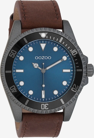 OOZOO Analog Watch in Brown: front