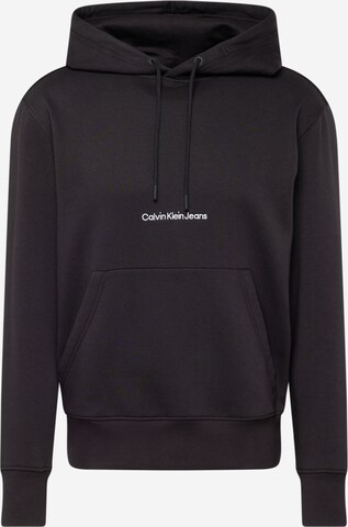 Calvin Klein Jeans Sweatshirt in Zwart: voorkant