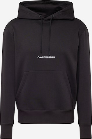 Sweat-shirt Calvin Klein Jeans en noir : devant