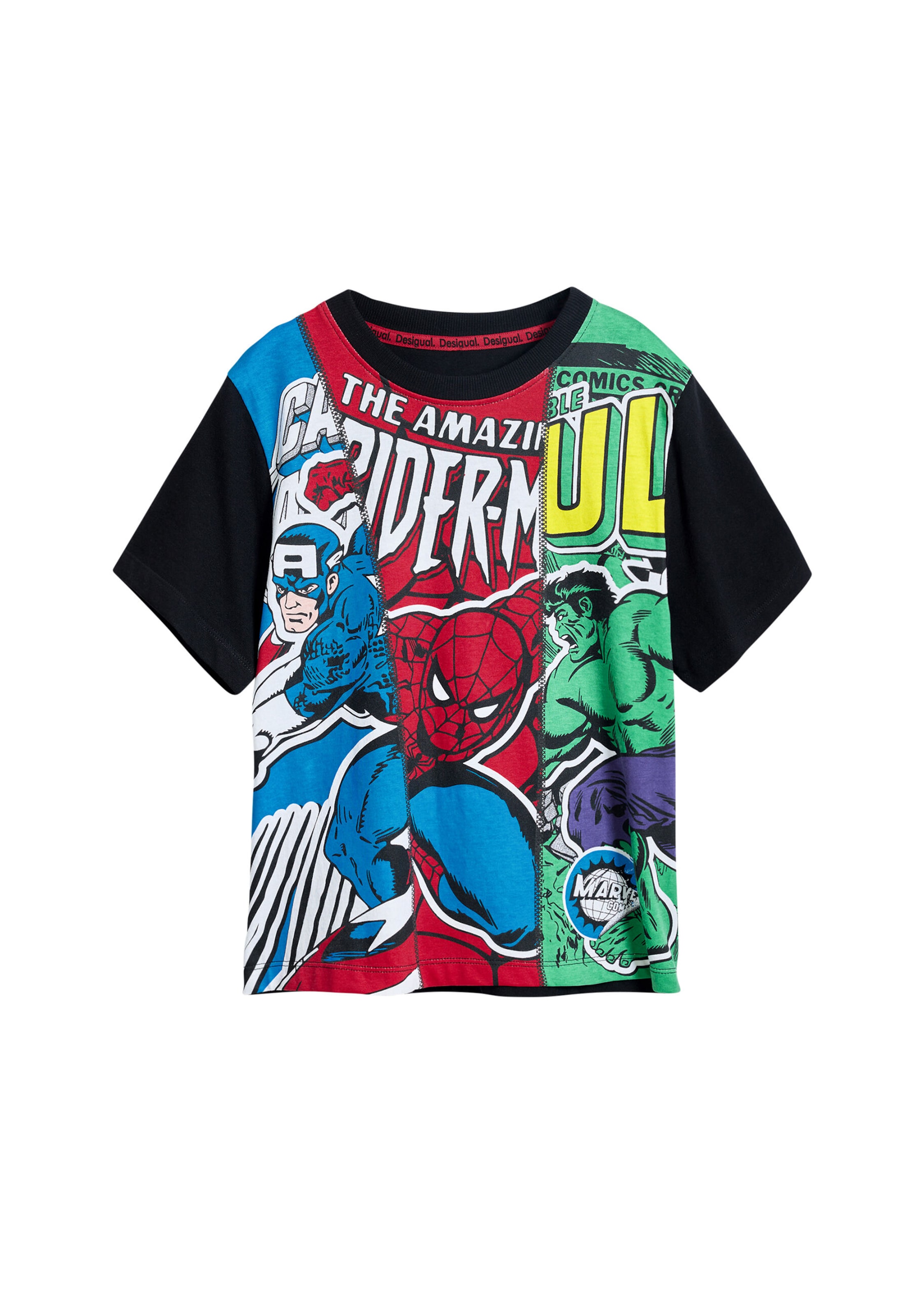 Desigual Tričko 'Marvel™' - Čierna: predná strana