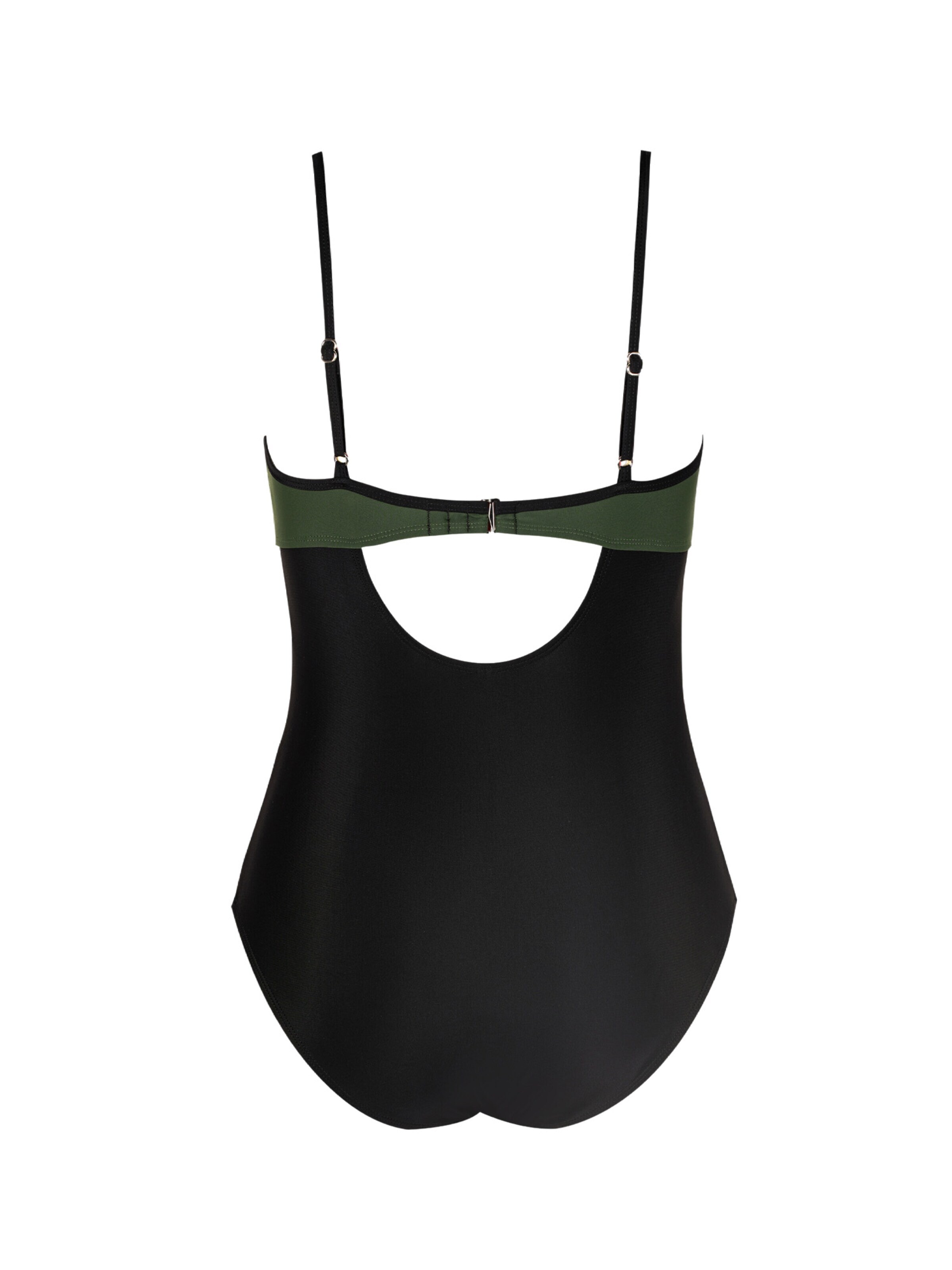 Cupshe Bustier Badeanzug 'Color block'‌‌ in Grün