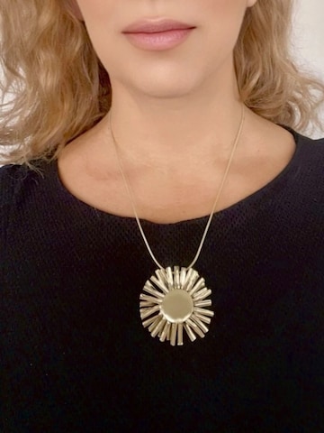 Gloria Mago - Cadena 'Sunflower pendant necklace, gold brass' en oro